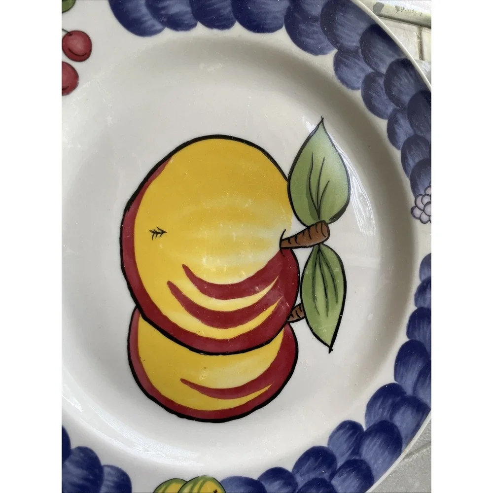 Tabletops Unlimited Italian Fruit Dinner Plates Set Of 3 10.5
